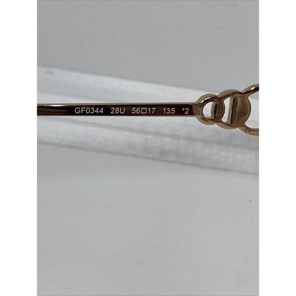 Guess GF0344 28U Aviator Pilot Sunglasses Rose Gold Lavender Lens 56-17-135 *2 - Picture 7 of 7